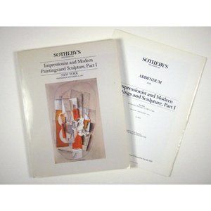 Sothebys Catalog 1987 New York Impressionist Paintings Part 1 Folded Cover